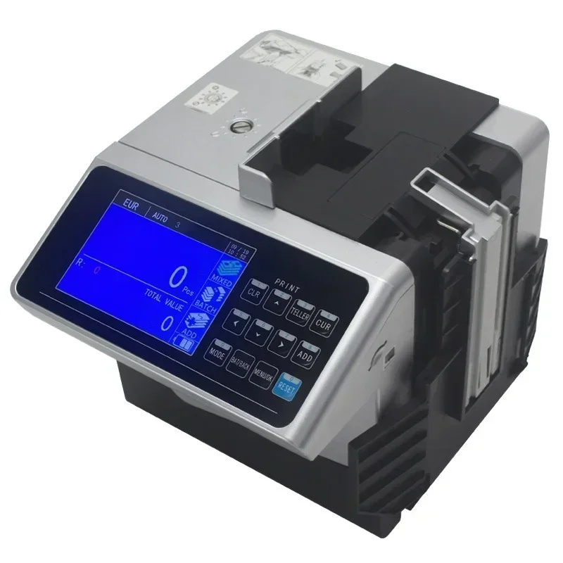 Portable Bill Counter XD-6100 (USD, EUR, THB) – Rechargeable Mini Mixed-Currency Detector with Printing Function