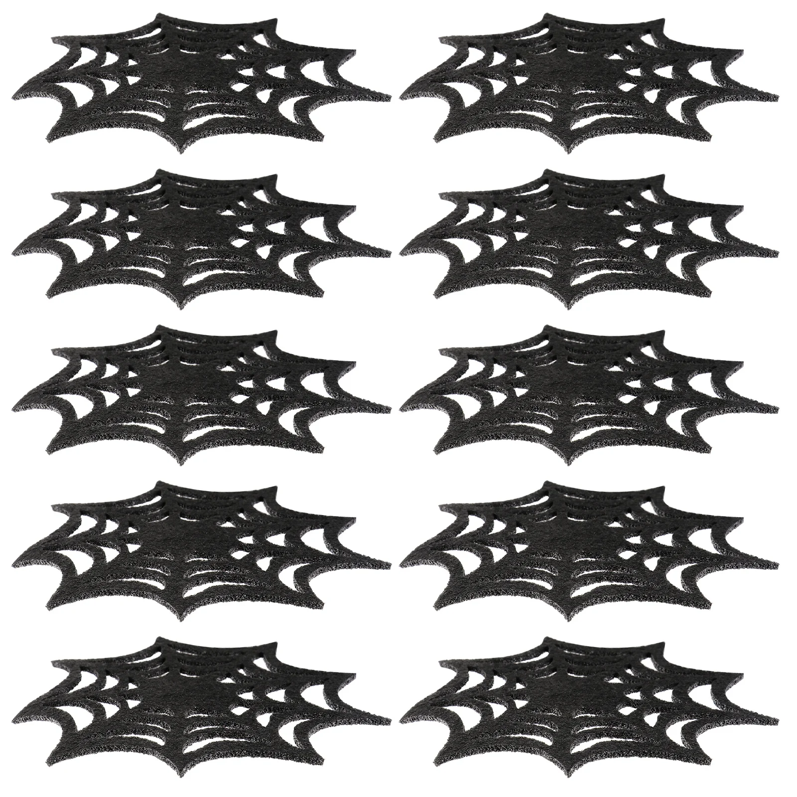 

10pcs Halloween Placemat Spider Web Table Coasters for Dining Room Decoration Kitchen Table Top Napkin Party Home Decor Supply