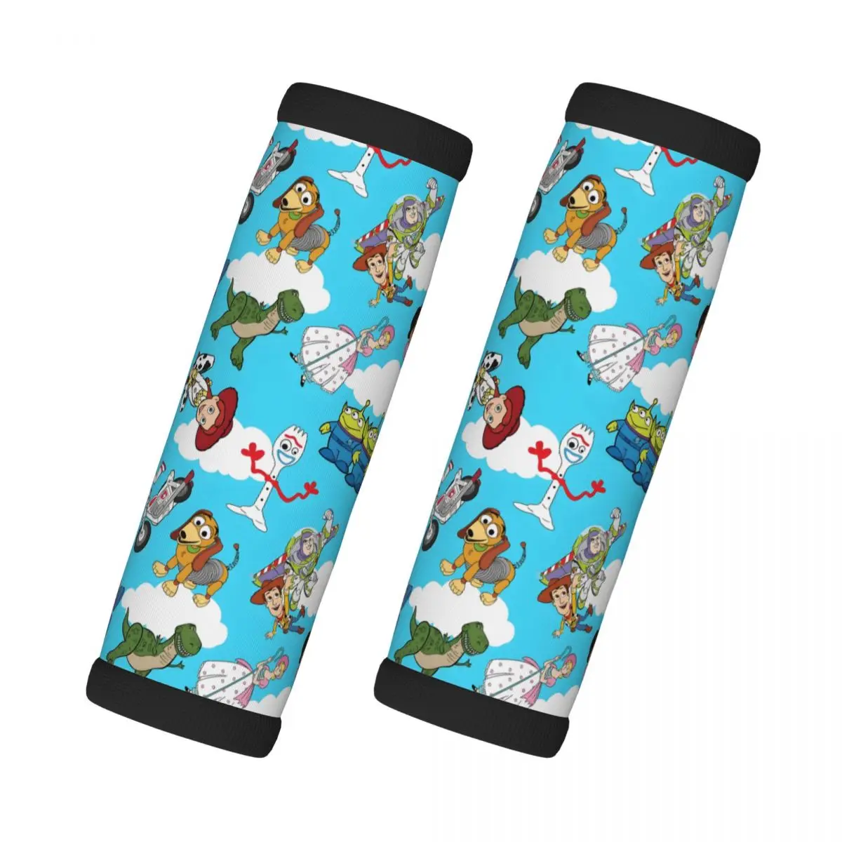 

Custom Toy Story Buzz Lightyear 2 Pcs Luggage Handle Wrap Soft Grip Handle Cover Comfortable Neoprene Suitcase Identifier Travel