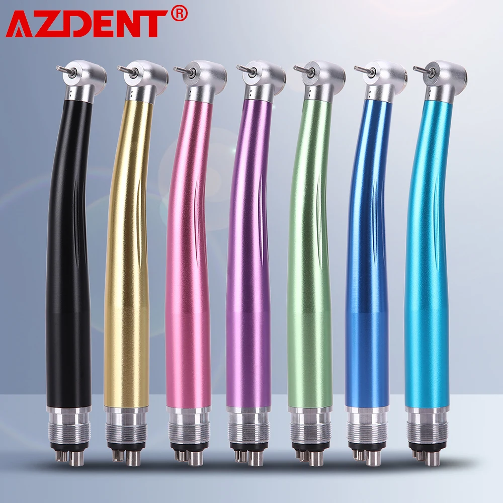 Colorful Dental High Speed Air Turbine Handpiece Standard Head Push Button Single Water Spray 2 4 Hole Dentistry Instrument Tool