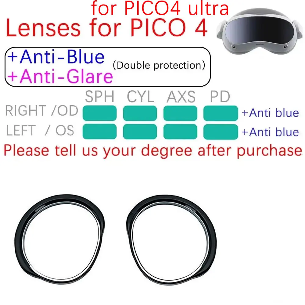 Prescription VR Lenses for Oculus Quest 2 3 3S PICO 4 PS VR2