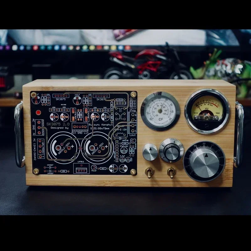 Audio Vintage Audio Analyzer MIC Pick-up Retro Dual VU Meter Geluidsniveau Display Home Desktop Decor