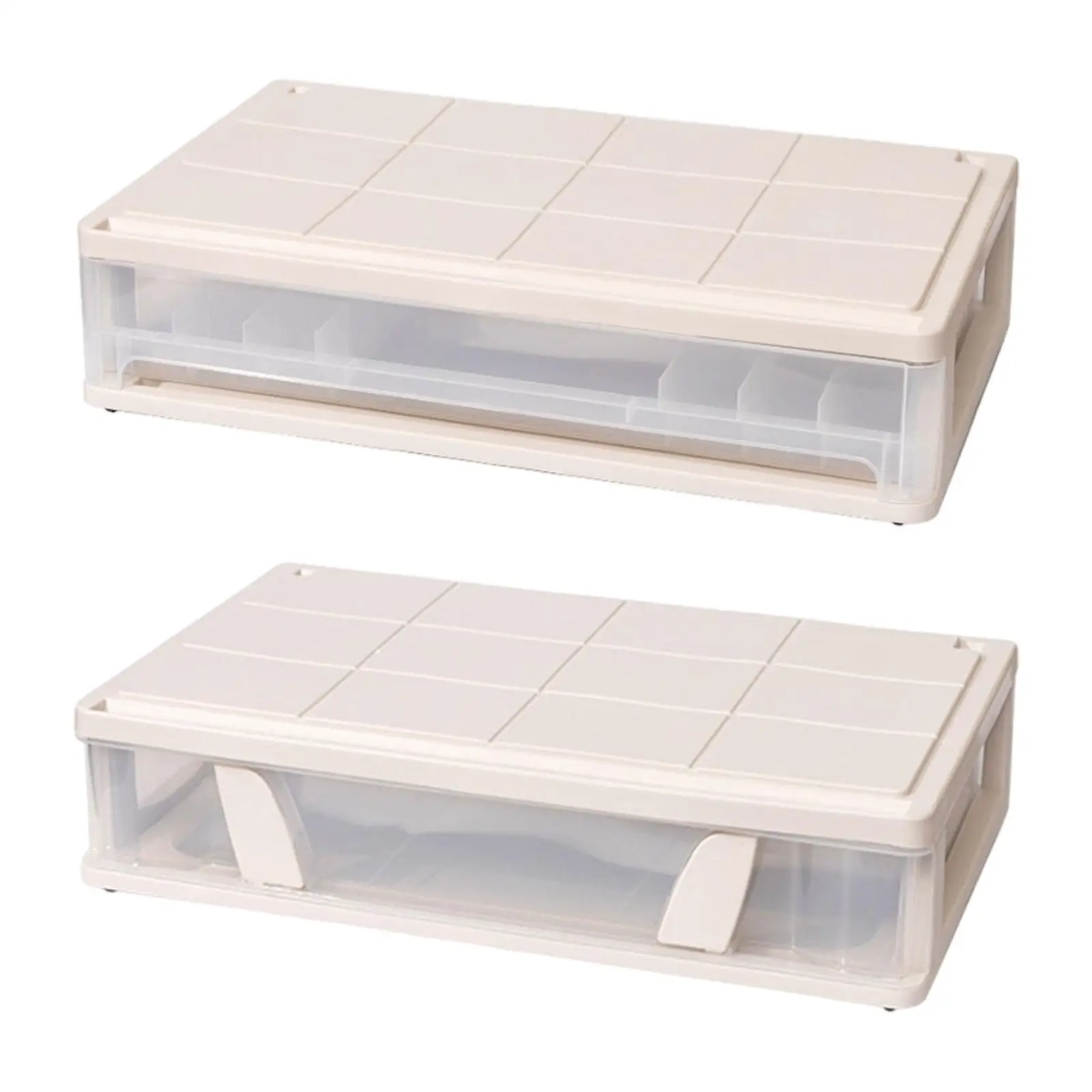 

under Bed Storage Box Stackable Closet Organizer Space Saving Storage Container Lidded Storage Bin for Bedroom Apartment Home