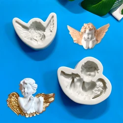 DIY three-dimensional wings Angel modeling silicone mold fondant cake decoration polymer clay drop glue decoration accessories