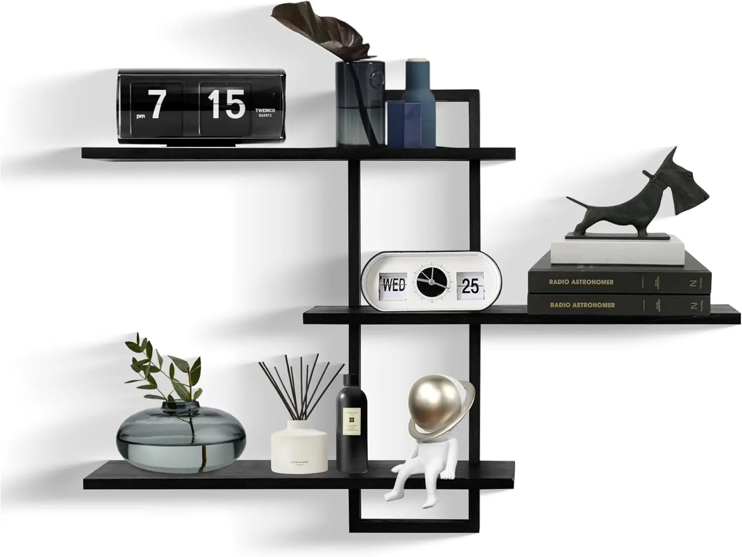 

Трехуровневые настенные полки, декоративные плавающие полки для стен, деревянные полки для растений, фотографий и хранения, для гостиной