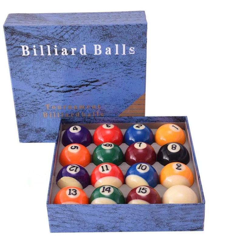 Bolas de mesa de bilhar de resina, Cue Balls, Conjunto completo, alta qualidade, 52mm 57mm, 9 bolas, 16 peças