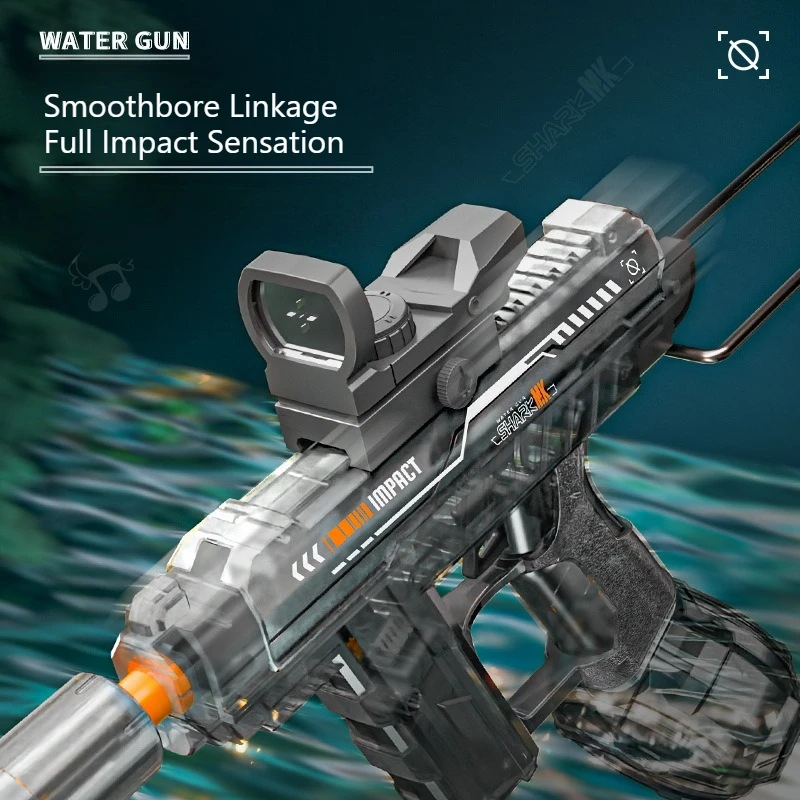 UZI Fiamma Simulata Pistola Ad Acqua Elettrica Ad Alta Pressione Automatica Acqua Blaster per I Bambini Estate All'aperto Piscina Battaglia D'acqua Giocattolo Regali
