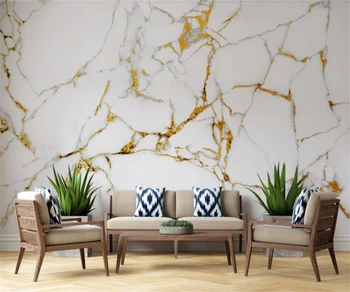 Beibehang op maat gemaakte slaapkamer woonkamer decoratie schilderijen met meerdere materialen waterdicht marmeren achtergrondbehang