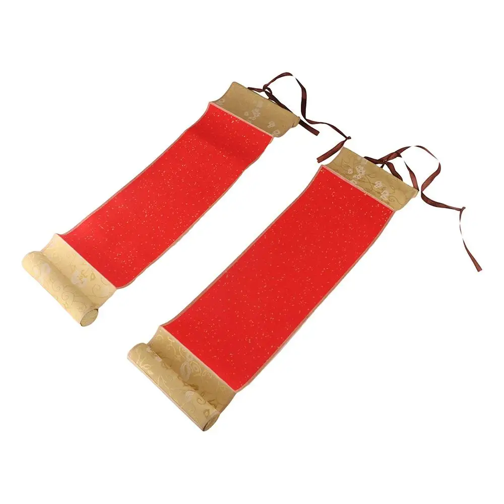 Painting Drawing Paper Gilded Rice Paper Scroll Blank Hanging Scroll Chinese Style Mini Batik Trumpet Scroll Handcrafts