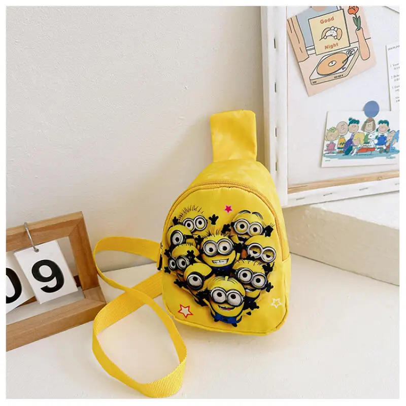 Minions Bag Anime Figure Bob Kevin canvas Bag borsa a tracolla inclinata giocattoli per bambini portafoglio borsa a tracolla compleanno Kid festival