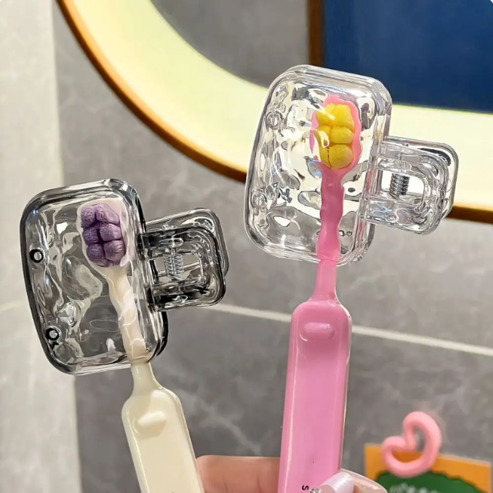 Transparent Toothbrush Head Storage Clip Universal Dust-proof Toothbrush Head Cover Protector Cap Durable Plastic Toothbrush Box
