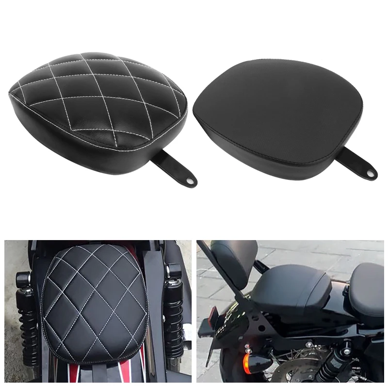 Motorcycle Passenger Seat Rear Black Cushion Pillion Saddle Leather Pad For Harley XL 1200 883 72 48 Forty Eight 2010-2015