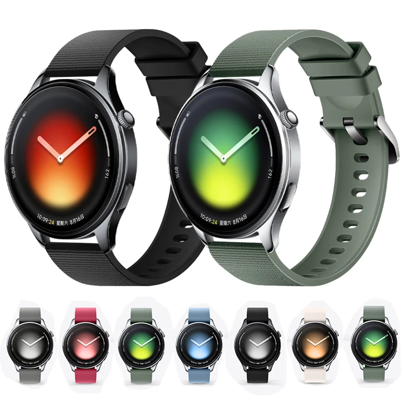 Oryginalny silikonowy pasek do Xiaomi Watch 5, sportowa bransoletka, zamienny pasek do Mi Watch S5 S4 46mm S3 S2 S1 Pro Active Band