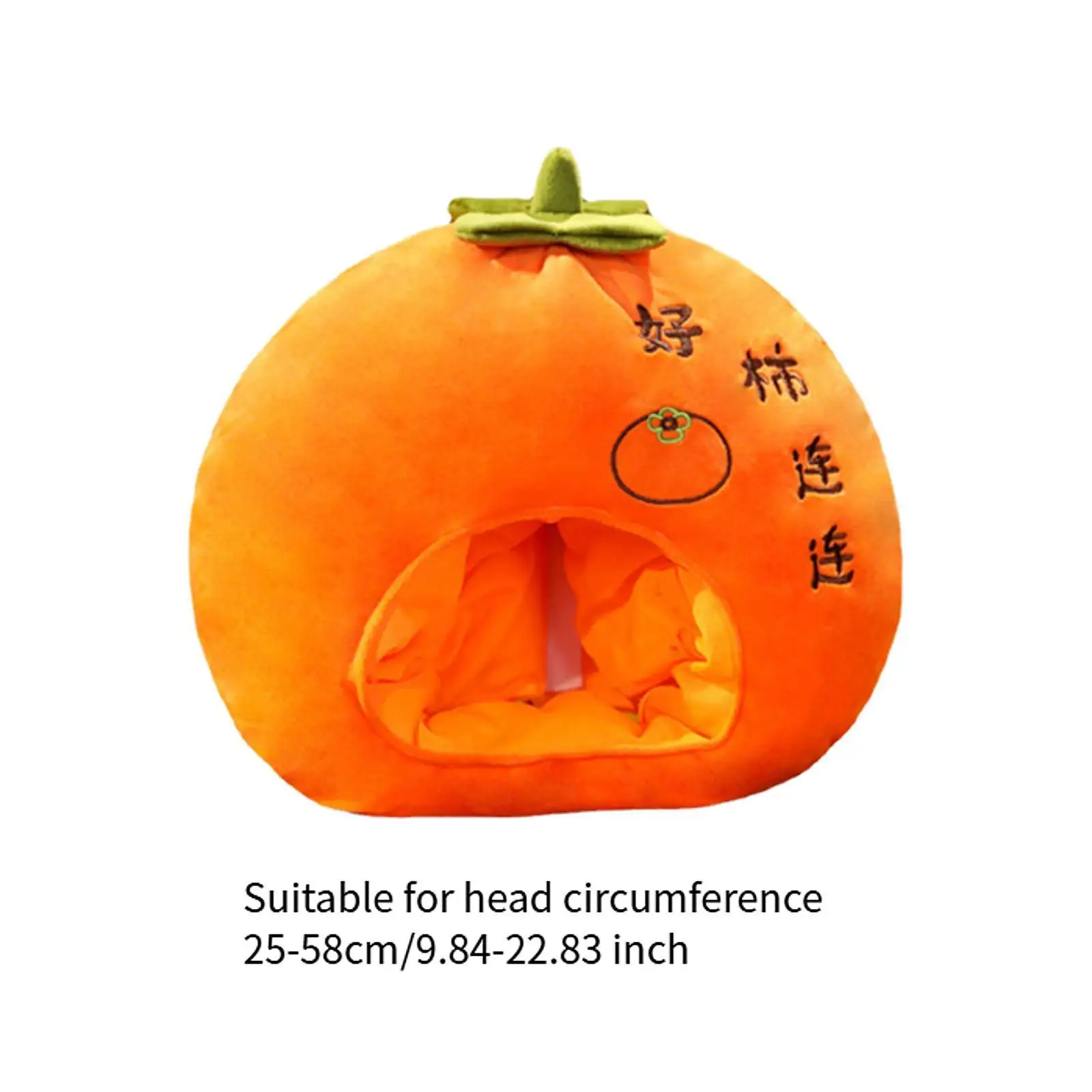 Sombrero de felpa naranja, vestido elegante de dibujos animados, accesorios suaves para fotos, regalo, sombrero de vestir, gorro de fruta para invierno, vacaciones de Halloween, Cosplay para niñas