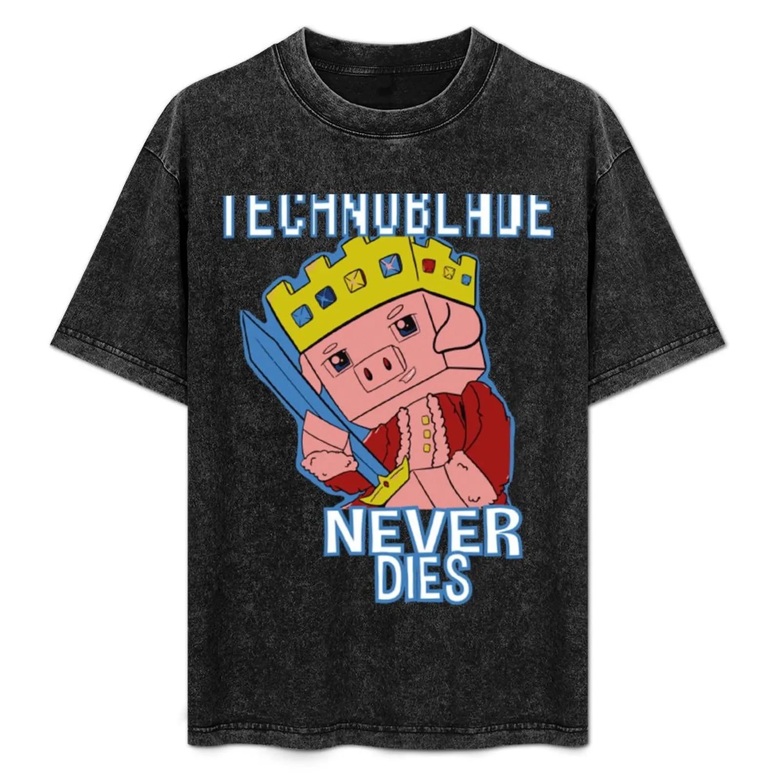 

Technoblade Never Dies Hoodie T-Shirt Work Basic Short Sleeve Top