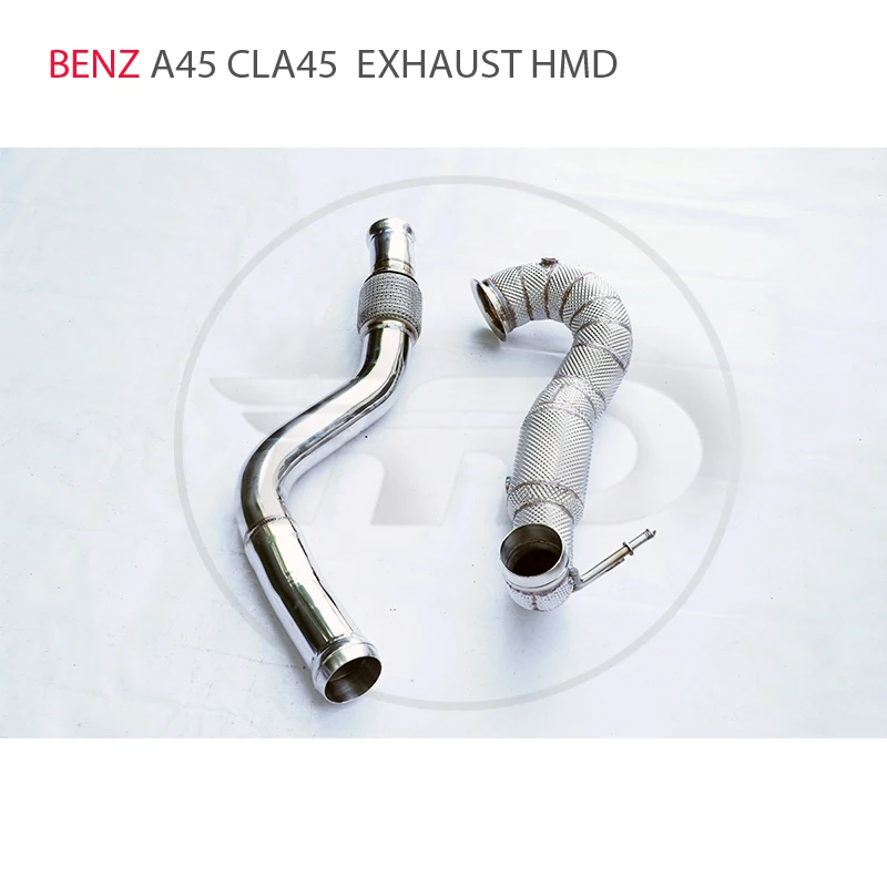 HMD Car Accessories Exhaust Manifold for Benz A45 CLA45 With Catalytic Converter Header Catless Downpipe Auto Replacement Parts