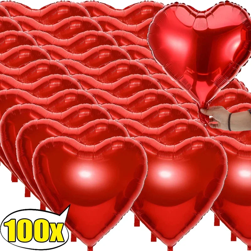 

Heart Shape Foil Balloons Inflatable Helium Balloon DIY Valentine's Day Love Balloon Wedding Birthday Party Decoration Kids Gift