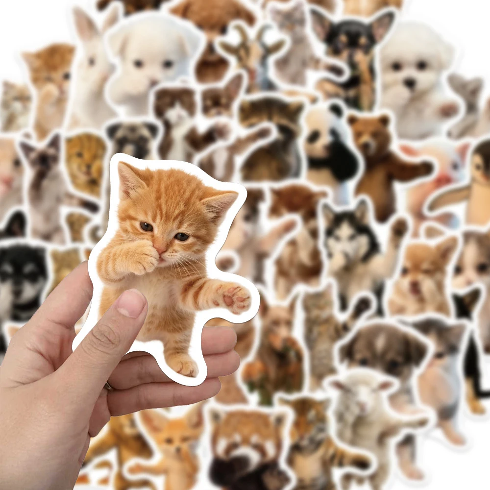 10/30/50pcs Cute Cat Dog Abstract Dance Animals Stickers Decals DIY Scrapbook Phone Luggage Guitar Kawaii Graffiti Sticker Toys