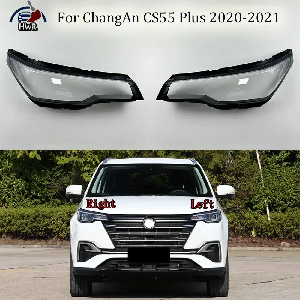 

For ChangAn CS55 Plus 2020 2021 Car Accessories Headlight Cover Headlamp Shell Transparent Lampshade Case Lens Plexiglass