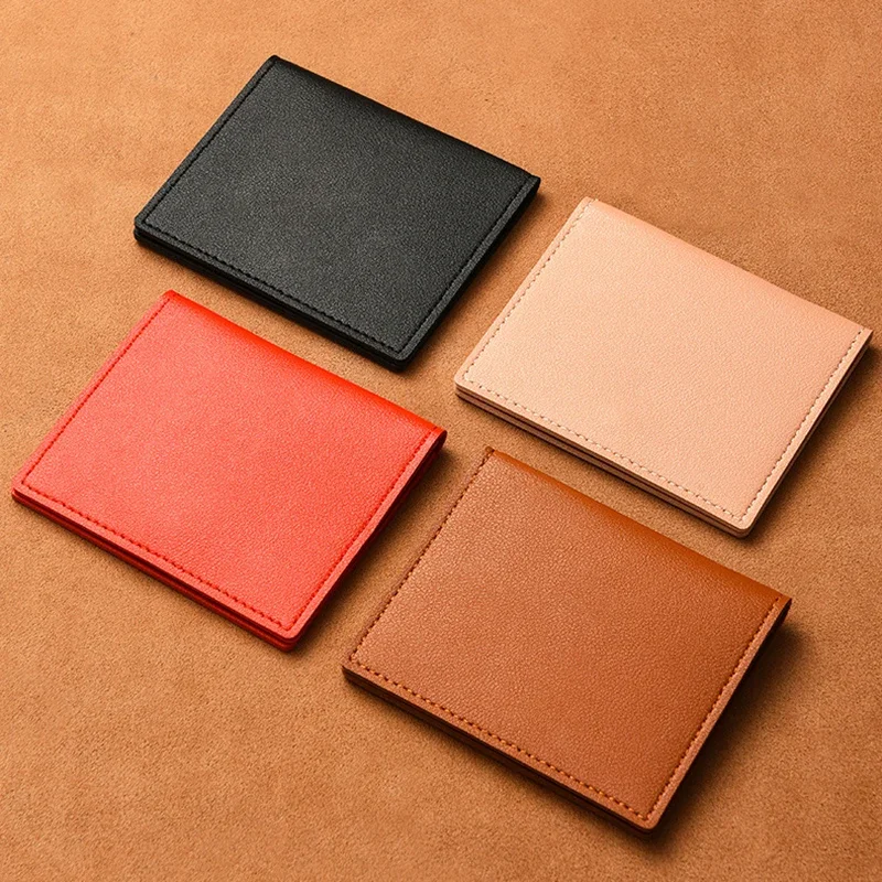 Ultra-thin Small Bank Cards Multi Card Slot Card Holder Wallet Women Men Credit Cards Bag Male Card Holder Solid Leather Wallet