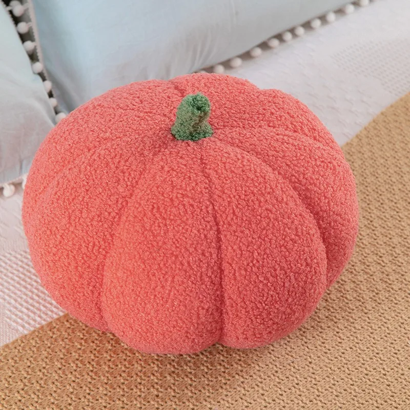 وسادة مريحة من القطيفة على شكل يقطين وسادة منسوجة ناعمة لغرفة المعيشة والمكتب والقيلولة وديكور المنزل على طراز صالة رائعة للهدايا