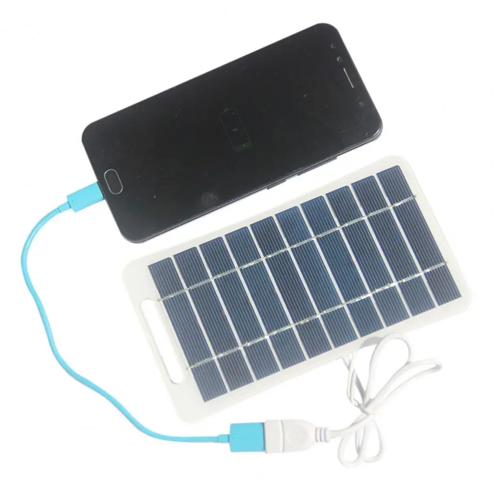 Portable Solar Panel 2W/5V High Conversion Efficiency Solar Charger Waterproof Solar Panel Camping Backpacking Phone Charger