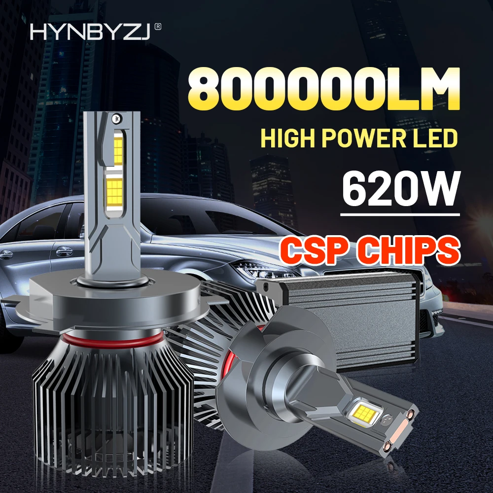 

HYNBYZJ 620W 800000LM Canbus LED Headlight H4 H7 LED Bulb H1 H8 H9 H11 9005 HB3 9006 HB4 9004 9007 9008 LED Auto fog Light 12V