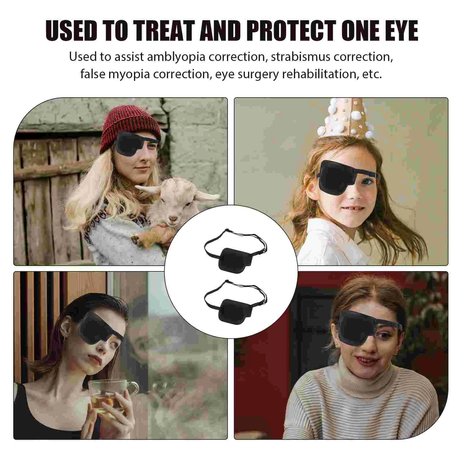 Eye Mask Practical Single Patches Eye-patches Amblyopia Elastic Lazy Strabismus Masks Adjustable Kids Glasses