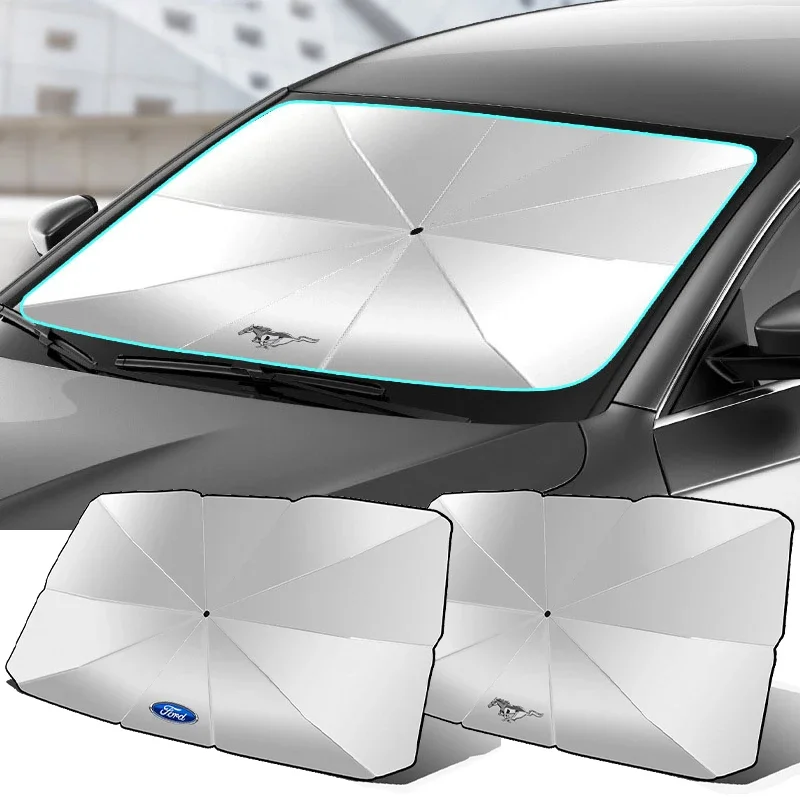 

1Pcs Car windshield Sunshade Umbrella Protector Parasol Foldable For Ford Fiesta Ranger Focus Kuga Mustang Transit Mondeo Esco