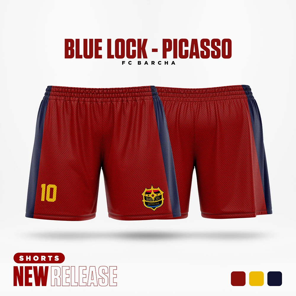 Blue Lock FC Barcha Cartoon Anime Jersey Men Shorts Summer 2024 New Fashion Women Short Pants Sport Children Bottom