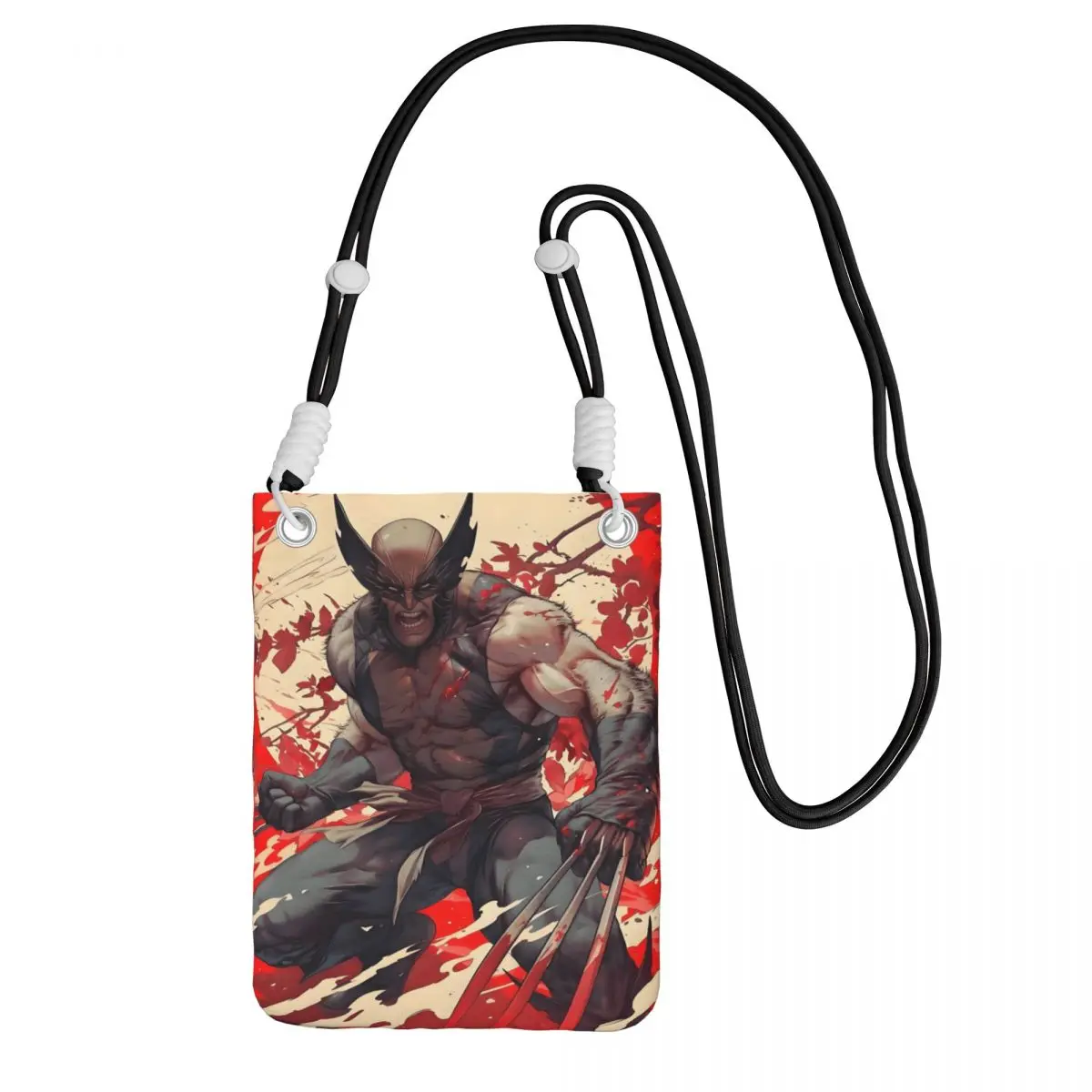 

Изготовленная на заказ сумка для мобильного телефона Wolverine для велоспорта, кемпинга, мужчин и женщин, маленький кошелек через плечо со стальным когтем, кошелек для смартфона с ремешком