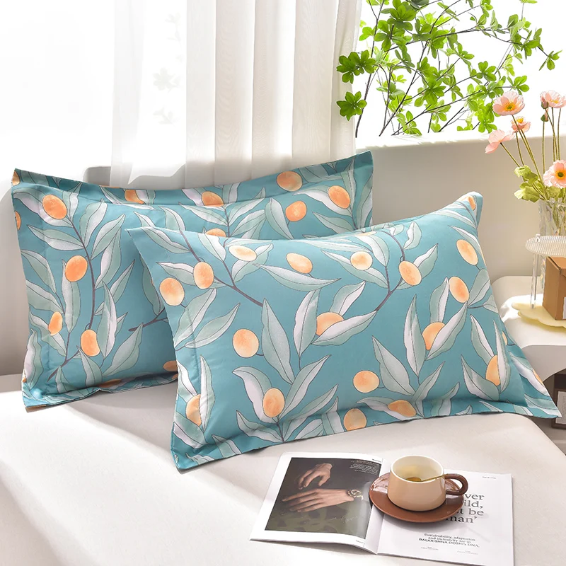 Bonenjoy 2pcs Printed Pillowcase 48x74cm Cushion Covers Soft Pillow Cover Rectangle Pillowslip funda almohada Home Pillows Case