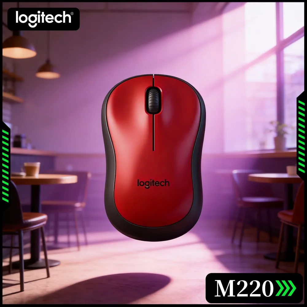 Logitech M220 2.4G Quiet Wireless Mouse Long Battery 3 Keys Optical Sensor For Windows Mac Notebook PC Office
