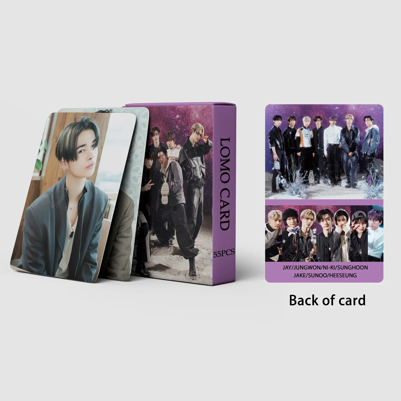 Imagem -05 - Idol Boy Grupo Cartão Lomonovo Álbum Jungwon Heeseung Jay Sunoo Sunghoon Ni-ki Jake Presente Cartão Foto hd 55 Pcs Fãs