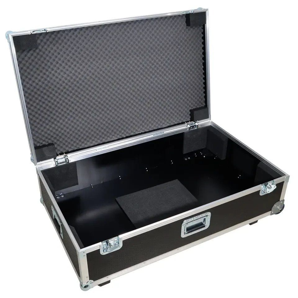 حامل منصة برج التحكم باللون الأبيض DJ Booth مع حافظات الطريق القتالية لبايونير DDJ-REV7 XDJ-XZ DDJ-1000 RANE One