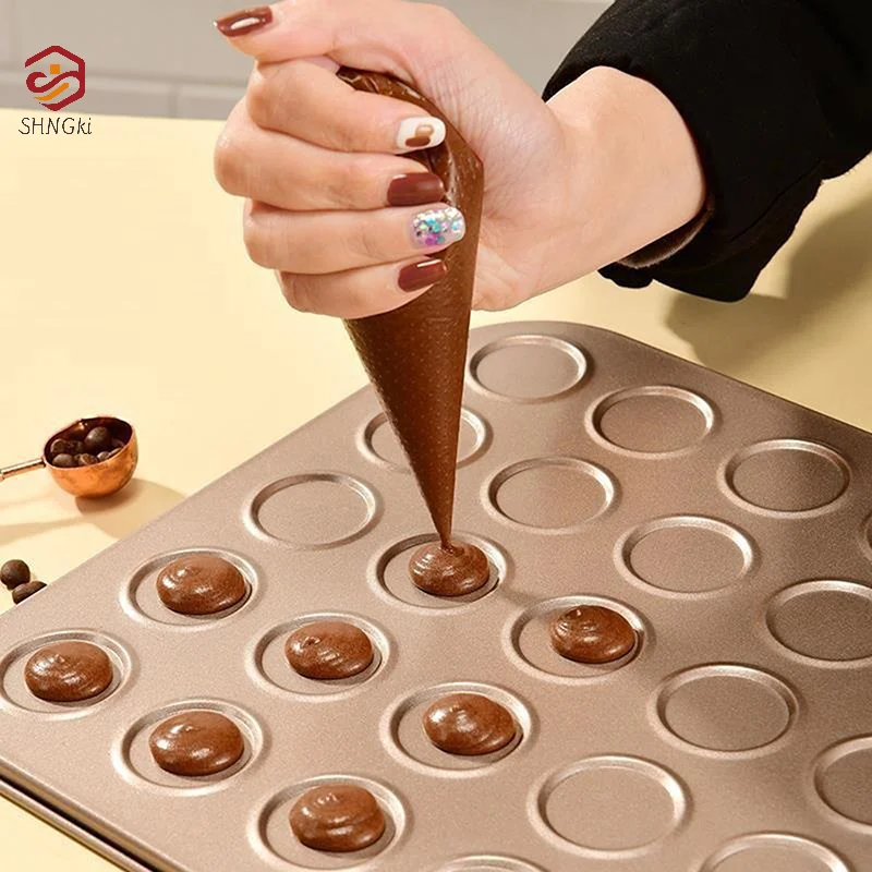 

35 Holes Carbon Steel Baking Pan Macarons Cooking Mat Non Stick Baking Dishes Oven Bakeware Dessert Tray Cake Mold