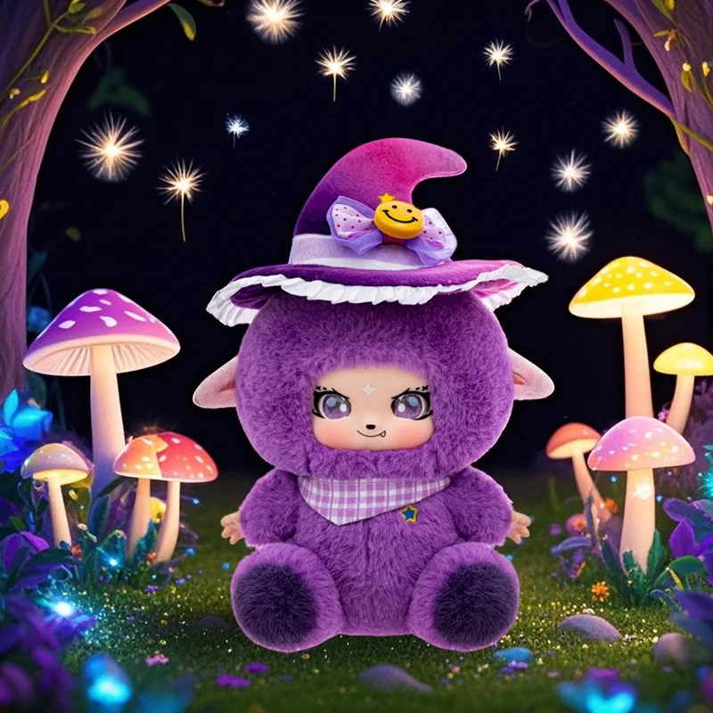 Süße Halloween-Hexenpuppe, Vinyl-Gesicht, Plüschtiere, bunte Puppen, beliebte gefüllte Plüschtiere für Kinder, Hexengeschenke, Halloween-Party