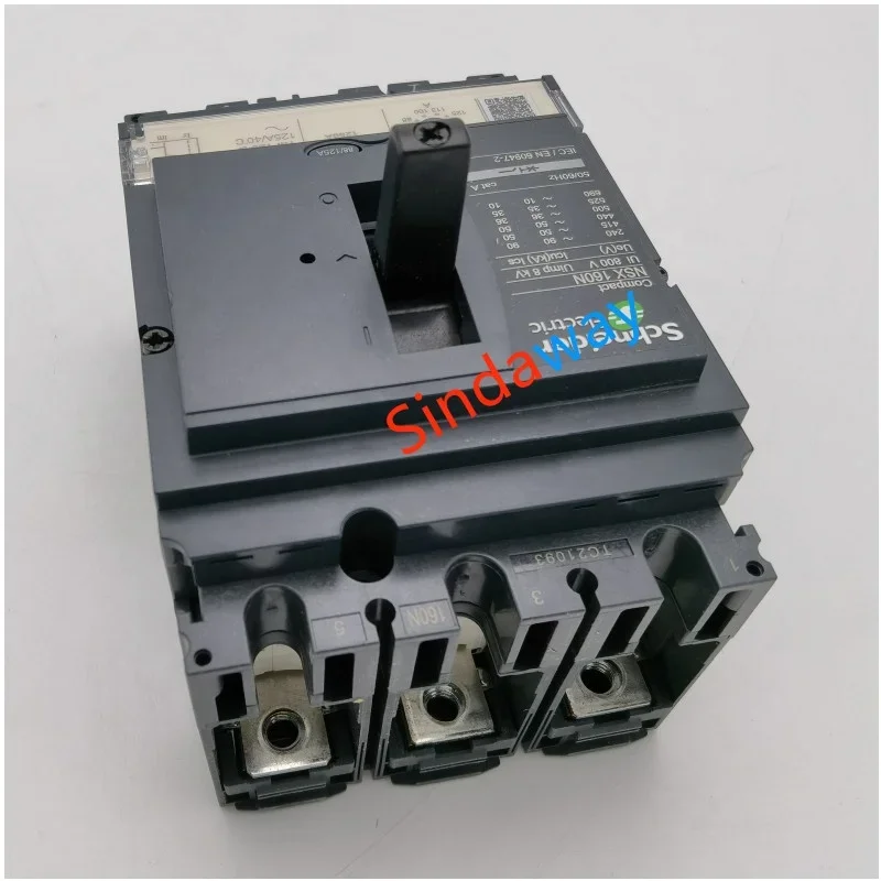 New Original LV430841 circuit breaker ComPact NSX160N, 50 kA at 415 VAC, TMD trip unit 125 A, 3 poles 3d