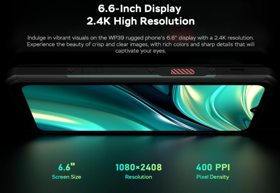 Oukitel Wp39 Cpu Dimensity 6100+120Hz 6.6-Inch 5G Global Frequency Band 14.9Mm Three Proof Smartphone 6Gb Ram 256Gb Rom