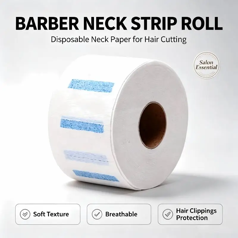 Soft Disposable Non Woven Neck Paper Strips Barber Hair Cutting Neck Wrap Prevent Broken Hair Into Salon Hairdressing Supplies