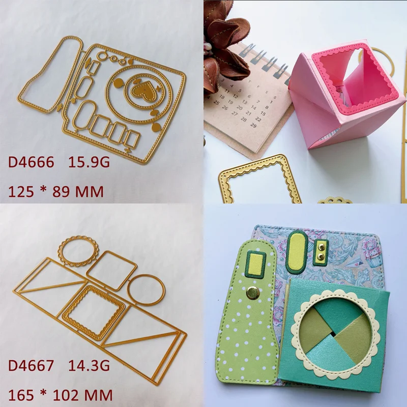 3D Box Frame Metal Cutting Dies DIY Scrapbooking Interactive Card Making Embossing Die‑cuts Stencil Paper Craft Album Decoration