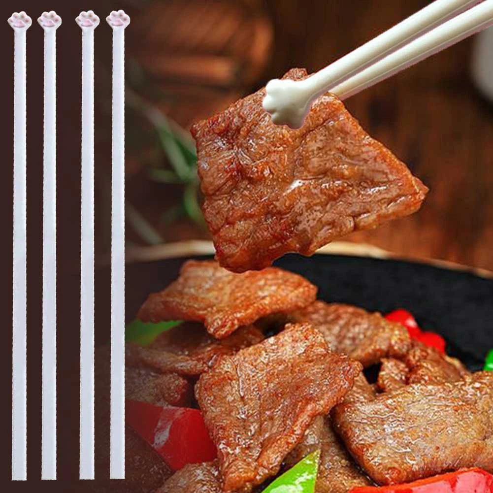 

Cat Paw Chopsticks Non-Slip Grip Eating Chopsticks Lightweight Beginners Chopsticks Kitten Paw Chopsticks for Kids Girlfriends