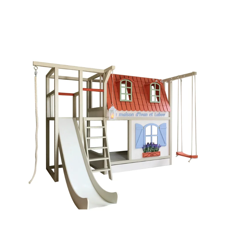 Children's room tree house bed multifunctional bed Princess Castle slide bed width.