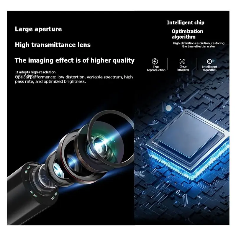 Visual Anchor Fish Underwater Ultra-High-Definition With Moisture Temperature Depth-Sensing Fish Finder Camera 220°-AT20