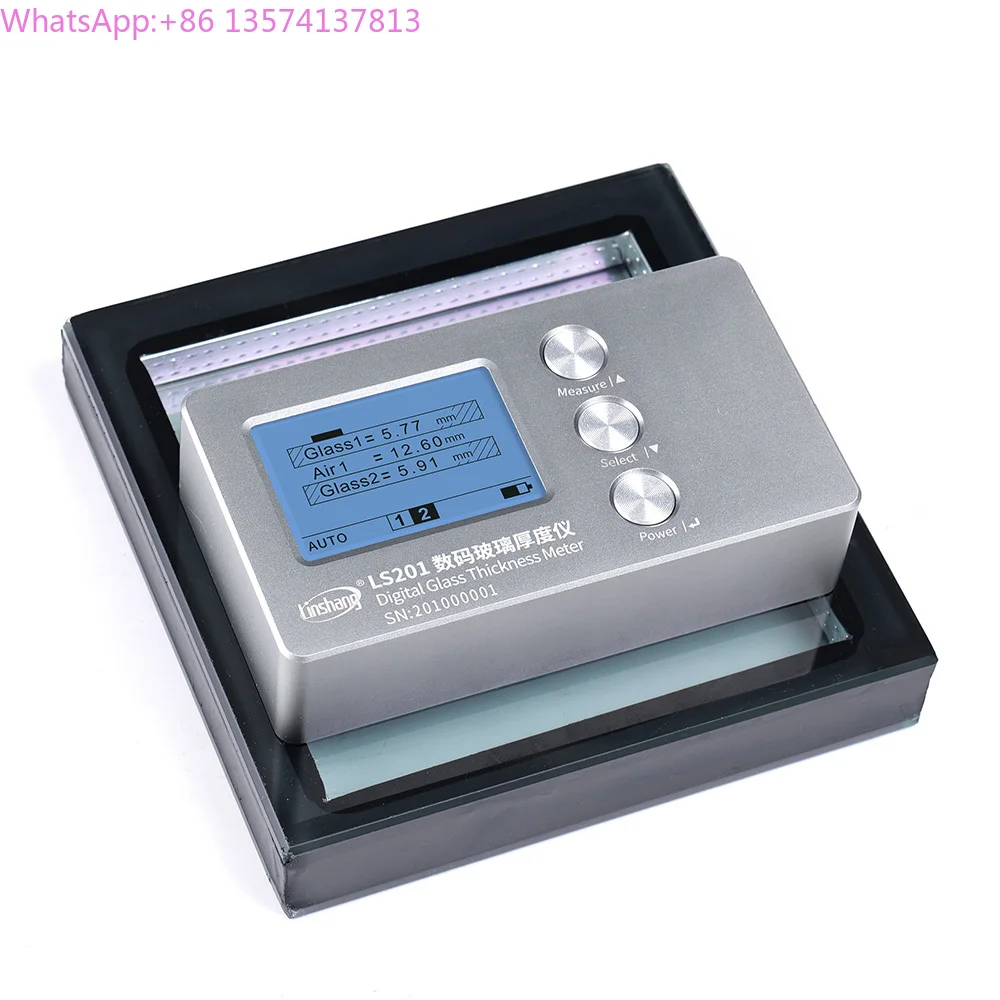 

Pro Grade Digital Glass Thickness Tools LS201 Digital Glass Thickness Meter Hollow Glass Thickness Gauge