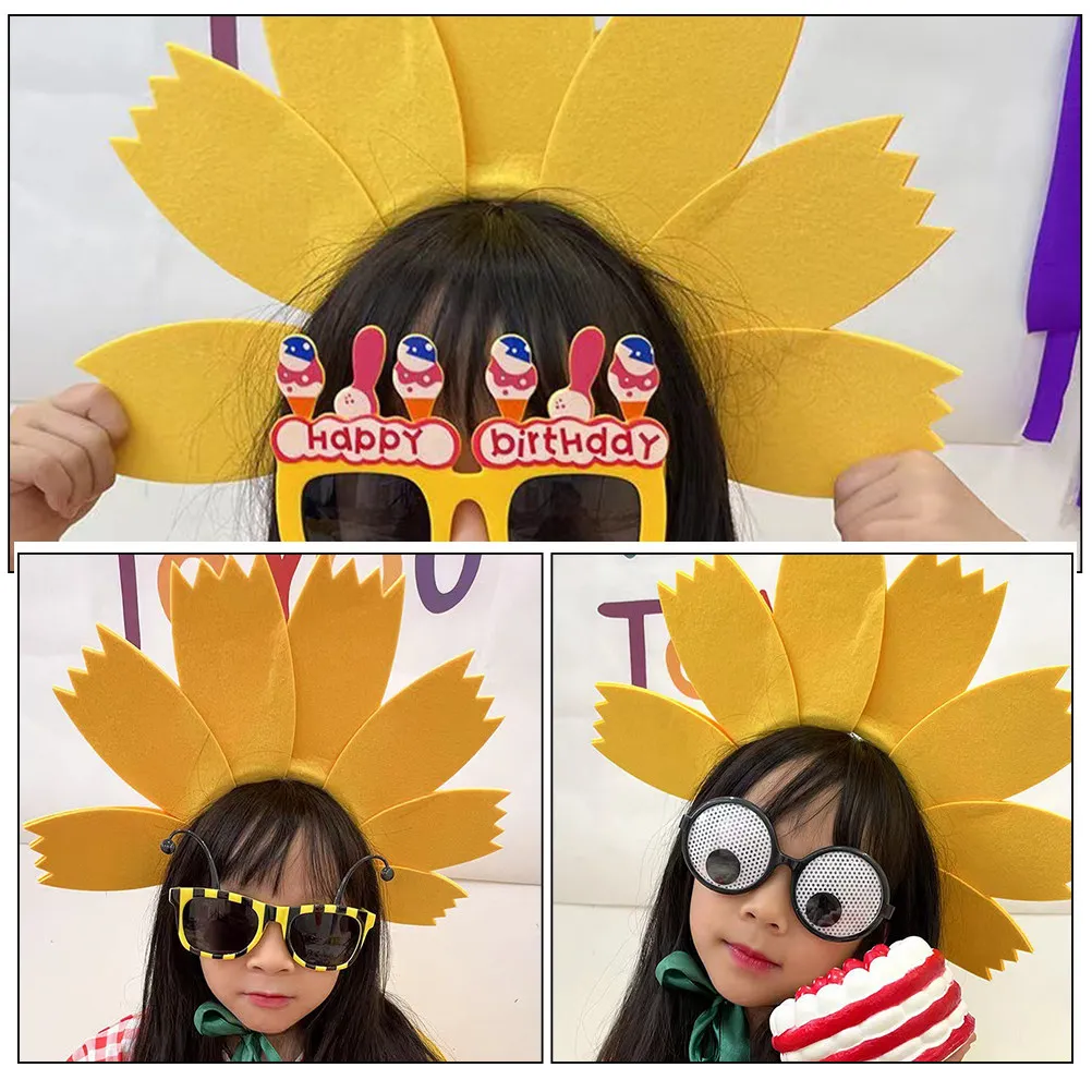 

Flower Wreath Headband For Floral Hair Accessory Ribbon Garland Headdress Party Wedding Photo Prop Hairband