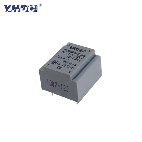 YHDC PE2006-M  0.35VA 110V/220V/230V   6V/7.5V/9V/12V/15V/18V/24V Vacuum Epoxy Encapsulated Safety Isolation Transformer PCB
