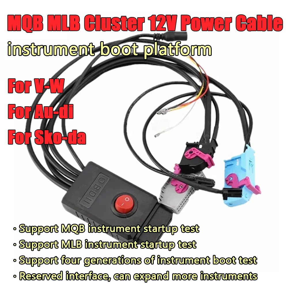 

New MQB MLB Cluster For V-w Au-di Sko-da Instrument Startup Wiring Harness ID48 Cable MQB48 Instrument Maintenance Test Platform