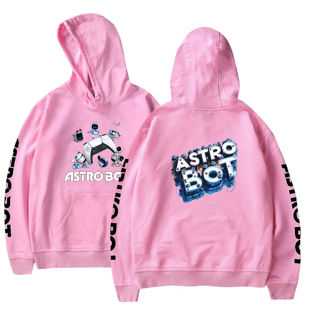 Astro bot hooded sweatshirt with printed edges, neutral, fashionable, fun, casual, lightweight, comfortable, autumn and winter