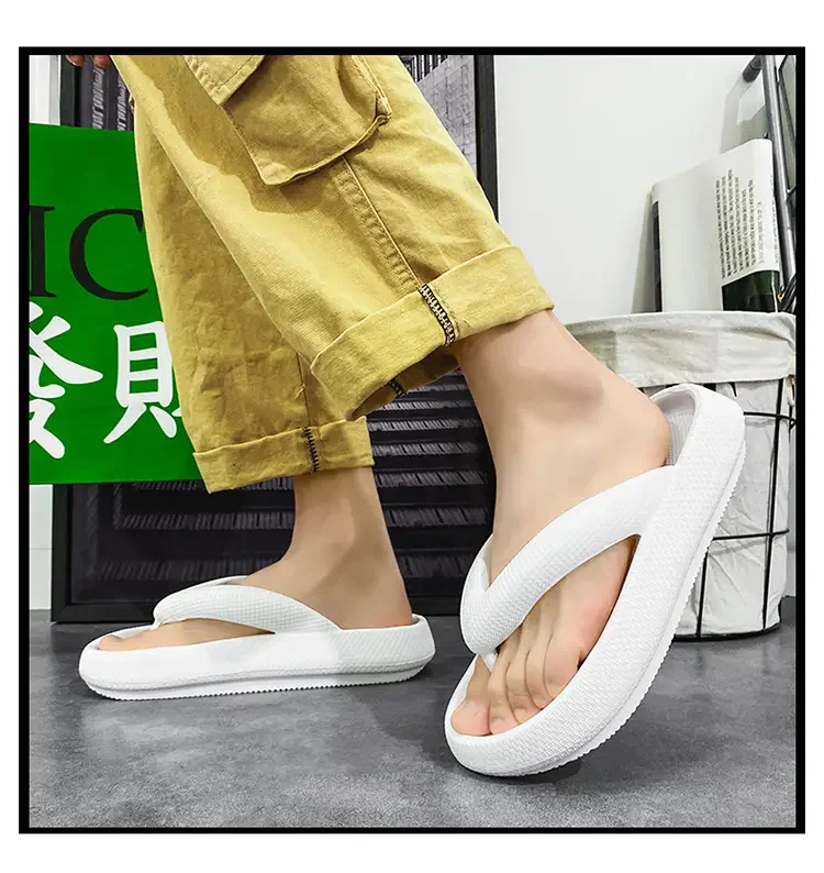 Neue Höhe erhöhen Flip Flops Sommer Hausschuhe Männer weiche bequeme Rutschen Outdoor-Mode erhöhen Chanclas Hombre